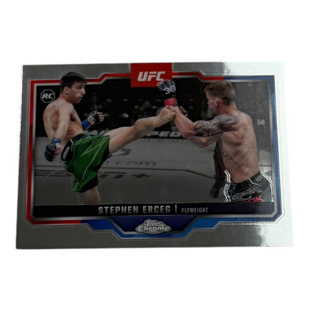 2024 Topps Chrome UFC Stephen Erceg Rookie Card RC 63 Flyweight Silver Refractor